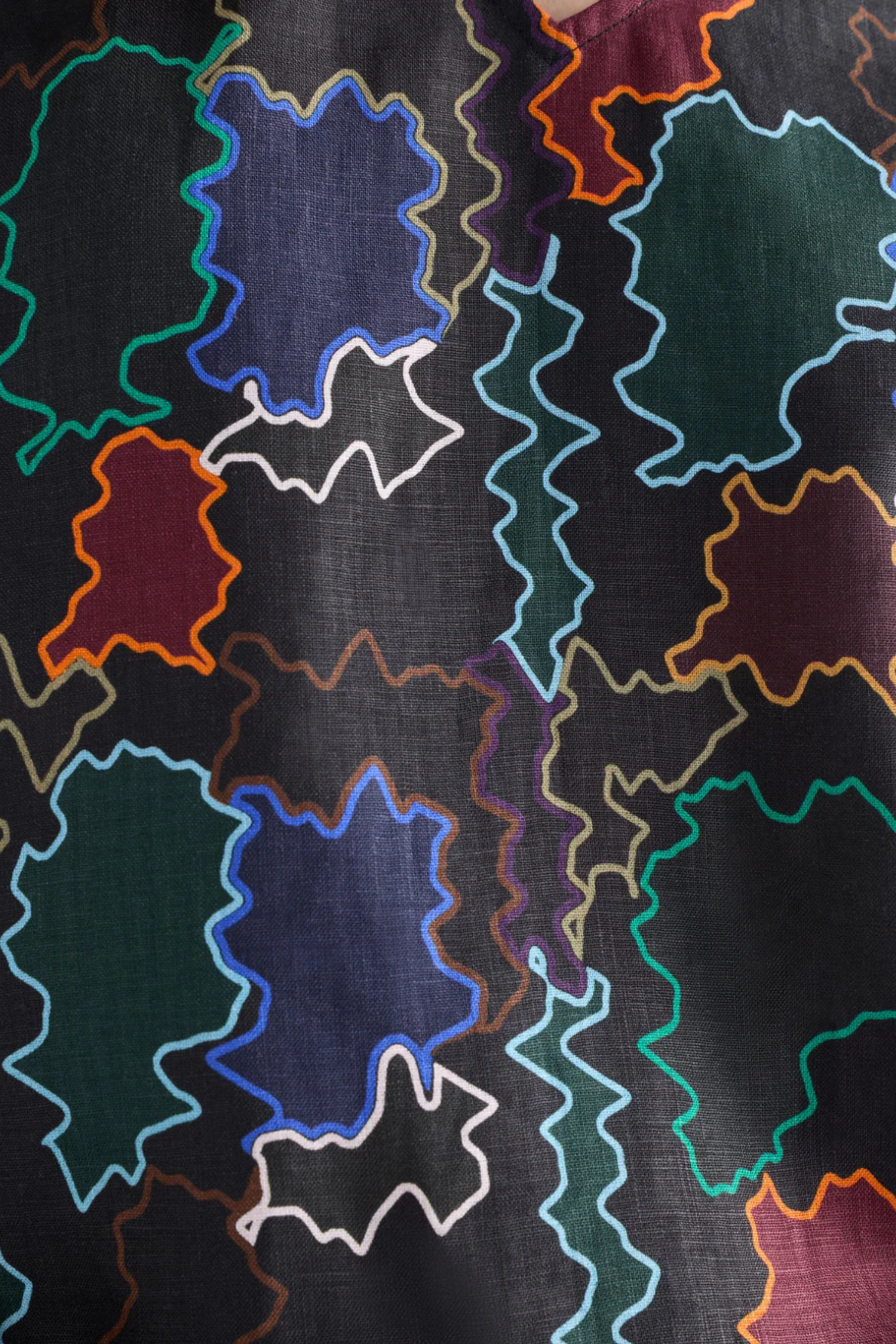 Elk Falme Top - Suma Line Print