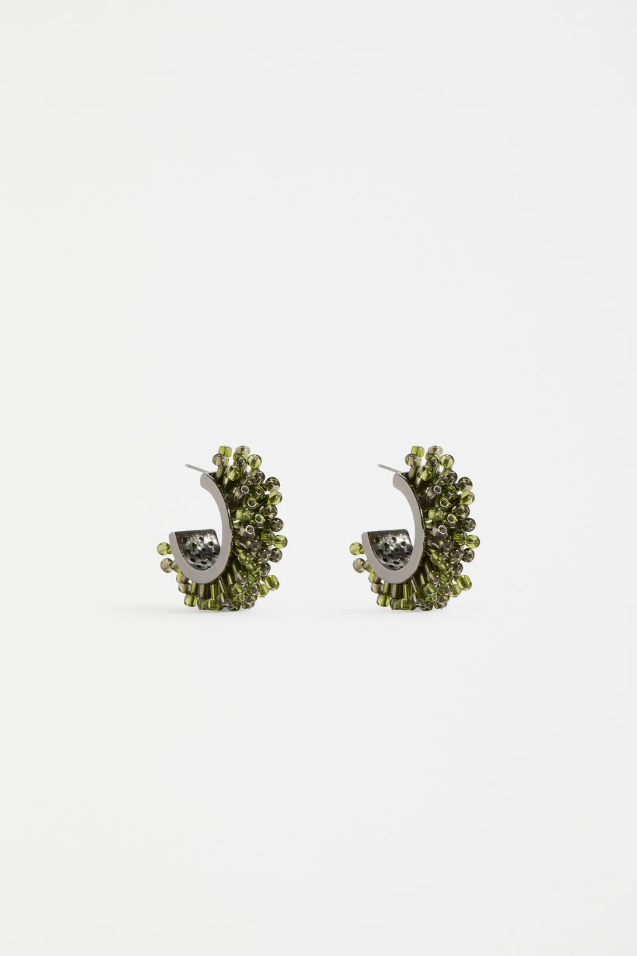 Elk Karan Small Hoop Earring - Olive