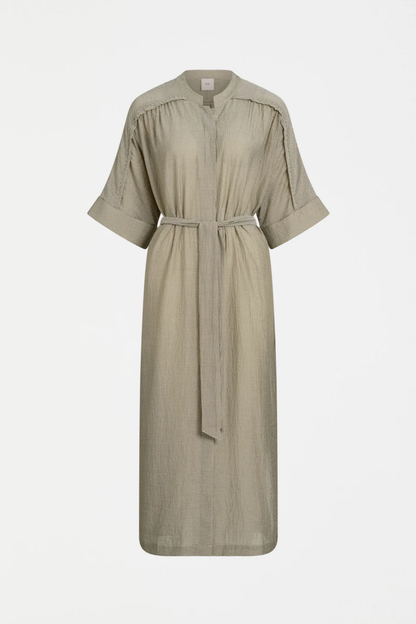 Elk Porta Dress - Olive Stripe