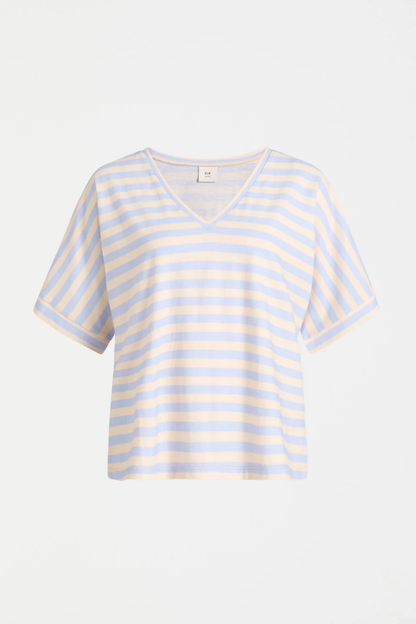 Elk Seter Tee - Blue/Natural