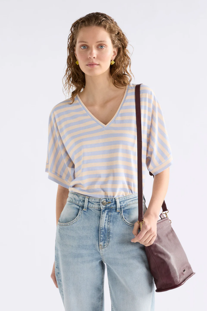 Elk Seter Tee - Blue/Natural
