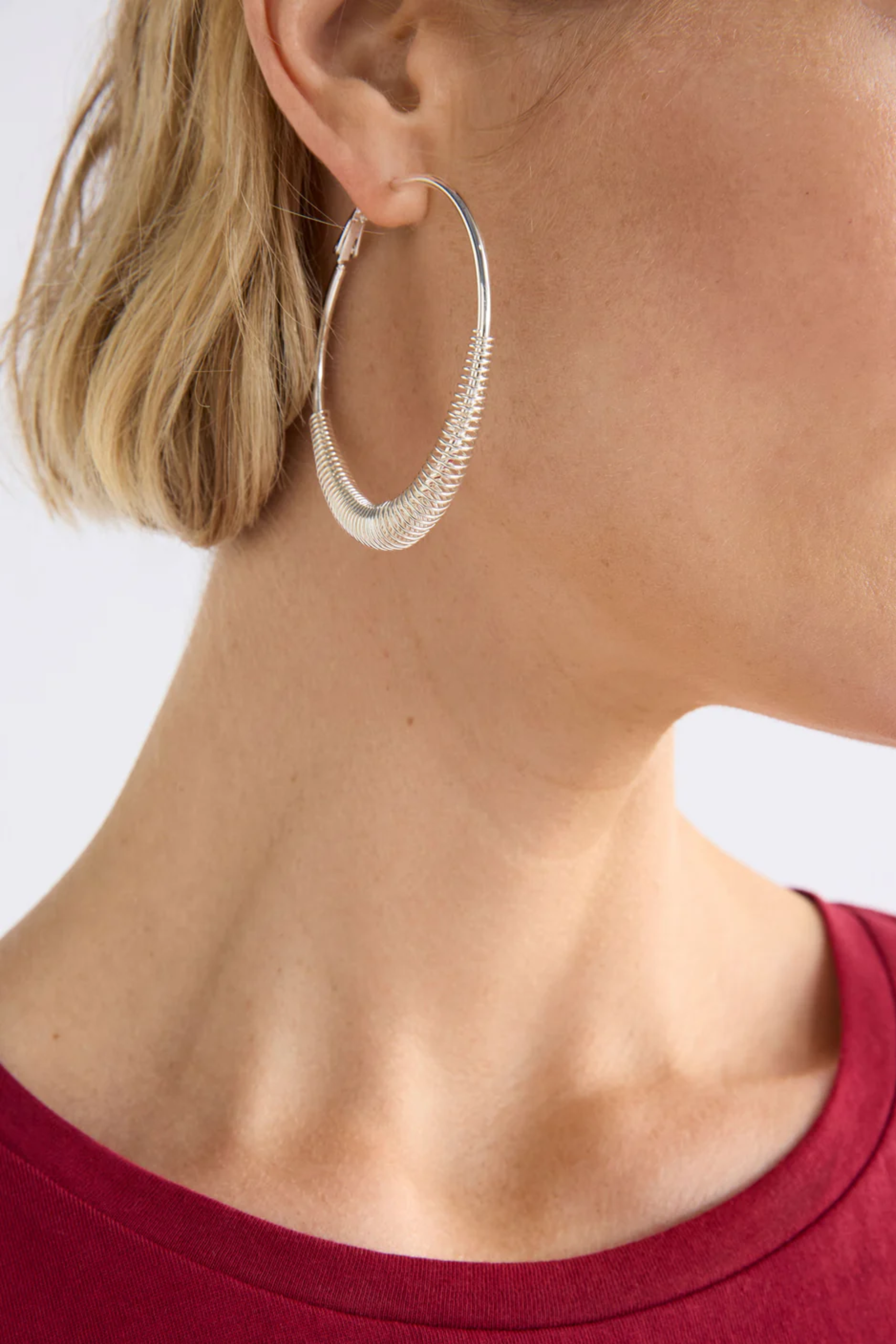 Elk Solf Metallic Hoop Earring - Gold