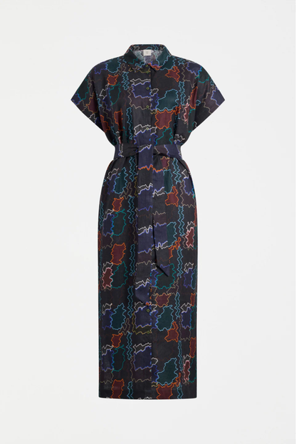 Elk Tilko Shirt Dress - Suma Line Print