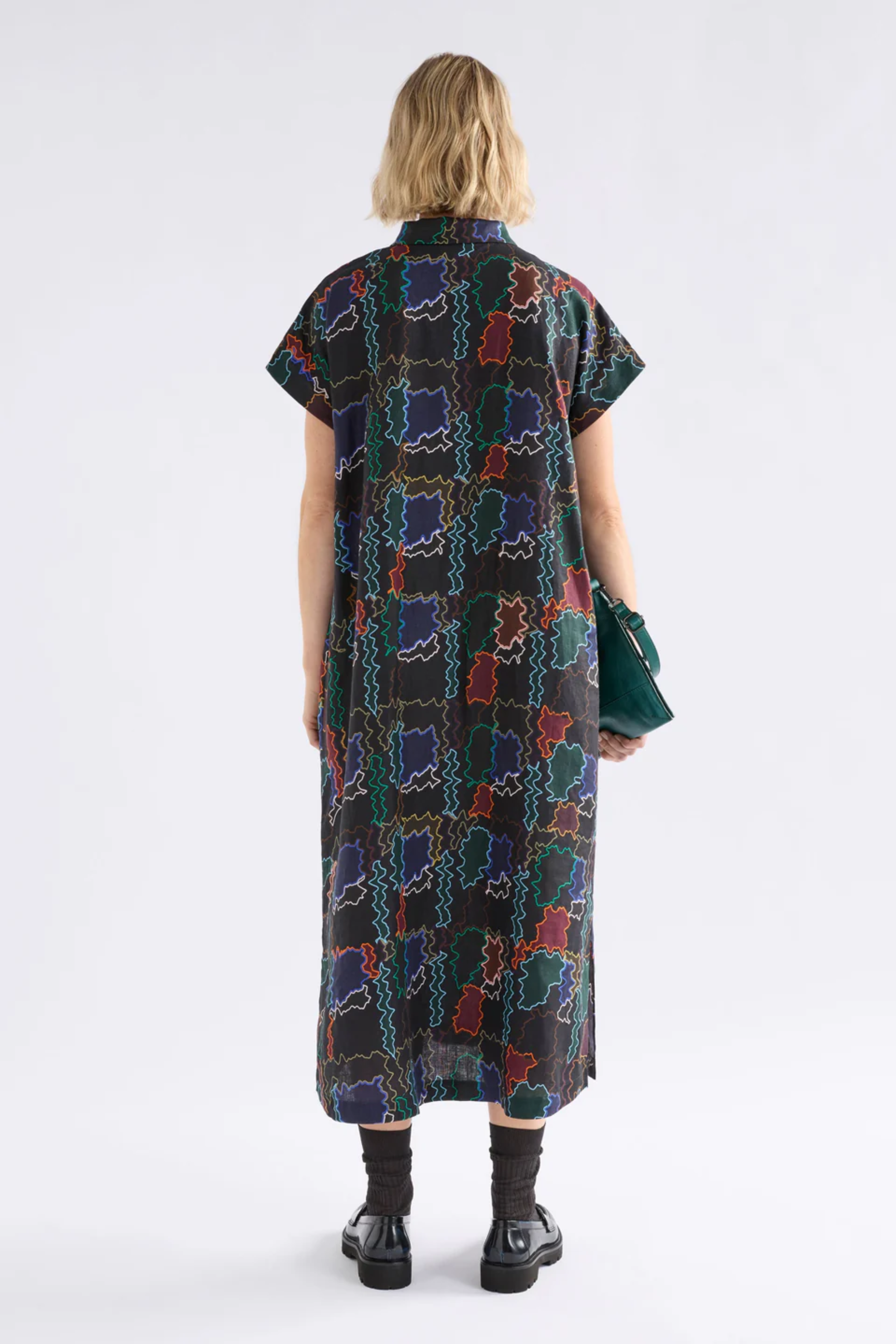 Elk Tilko Shirt Dress - Suma Line Print