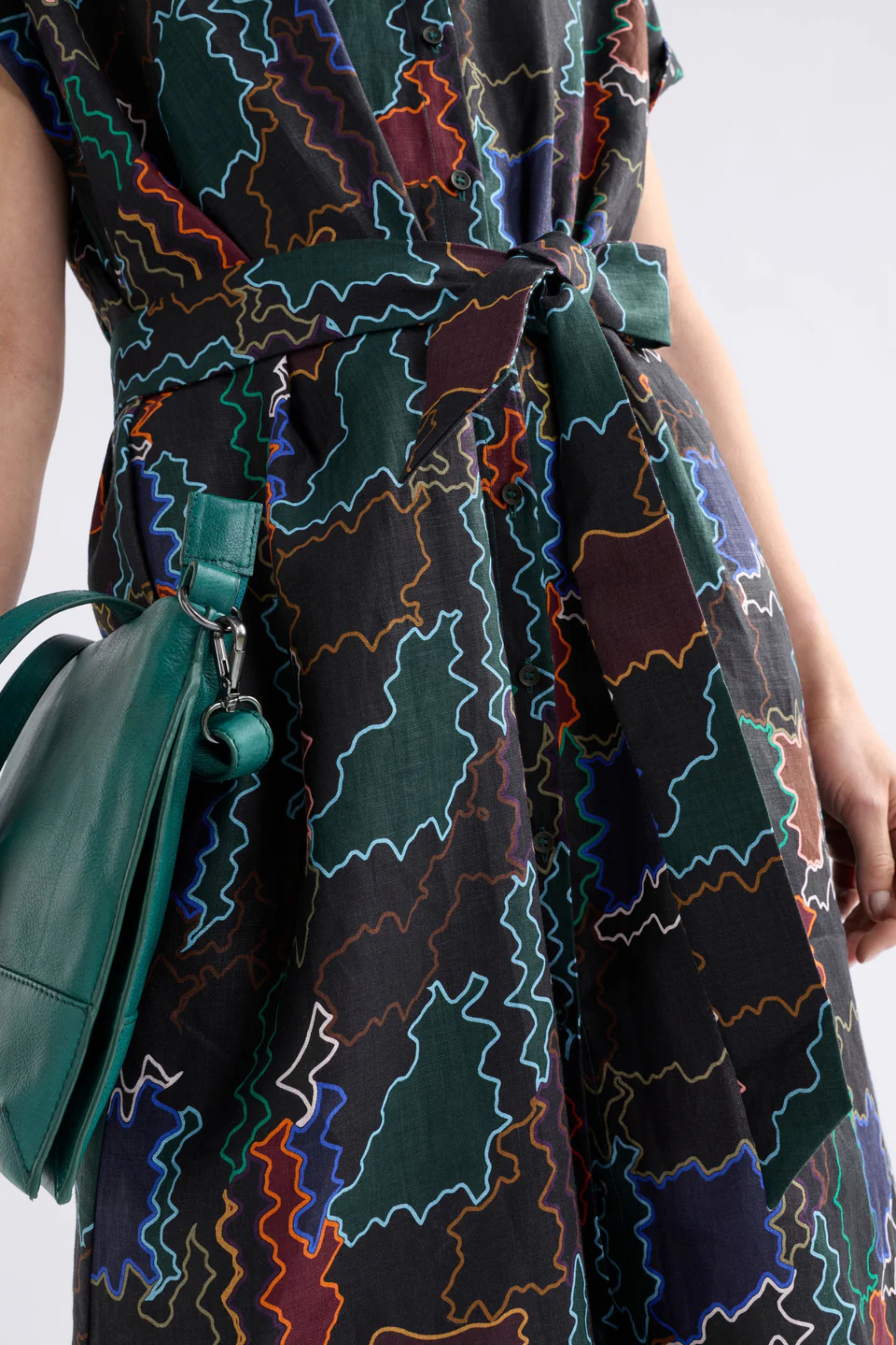 Elk Tilko Shirt Dress - Suma Line Print