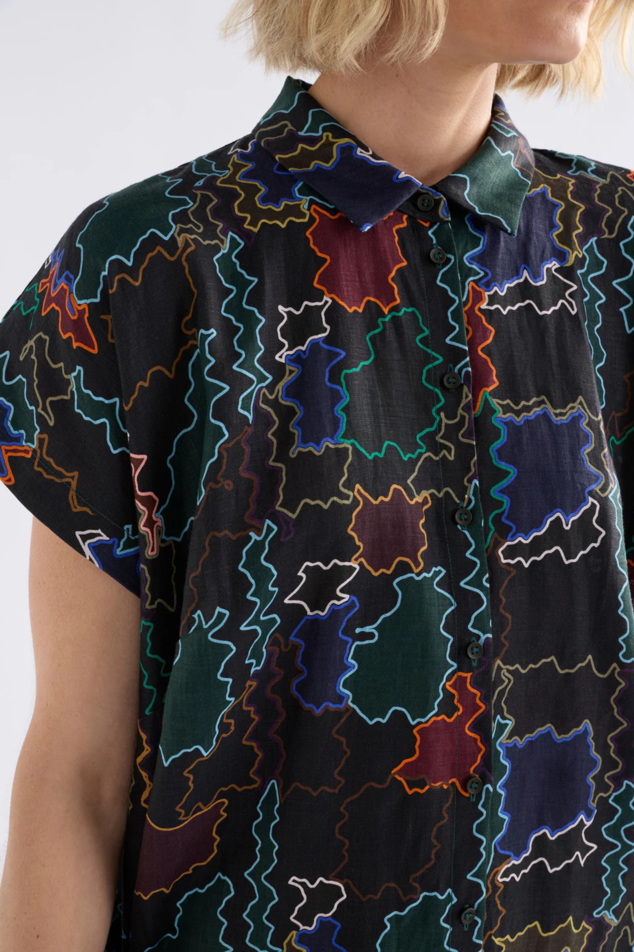 Elk Tilko Shirt Dress - Suma Line Print