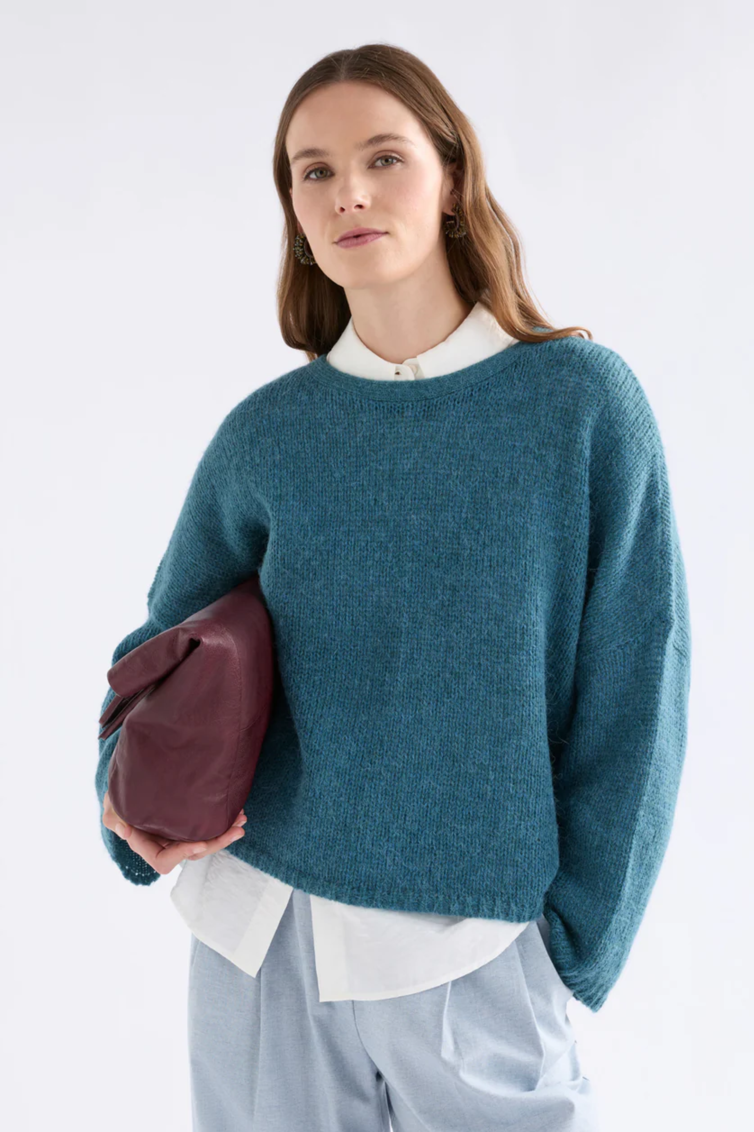 Elk Agna Sweater - Stone Blue