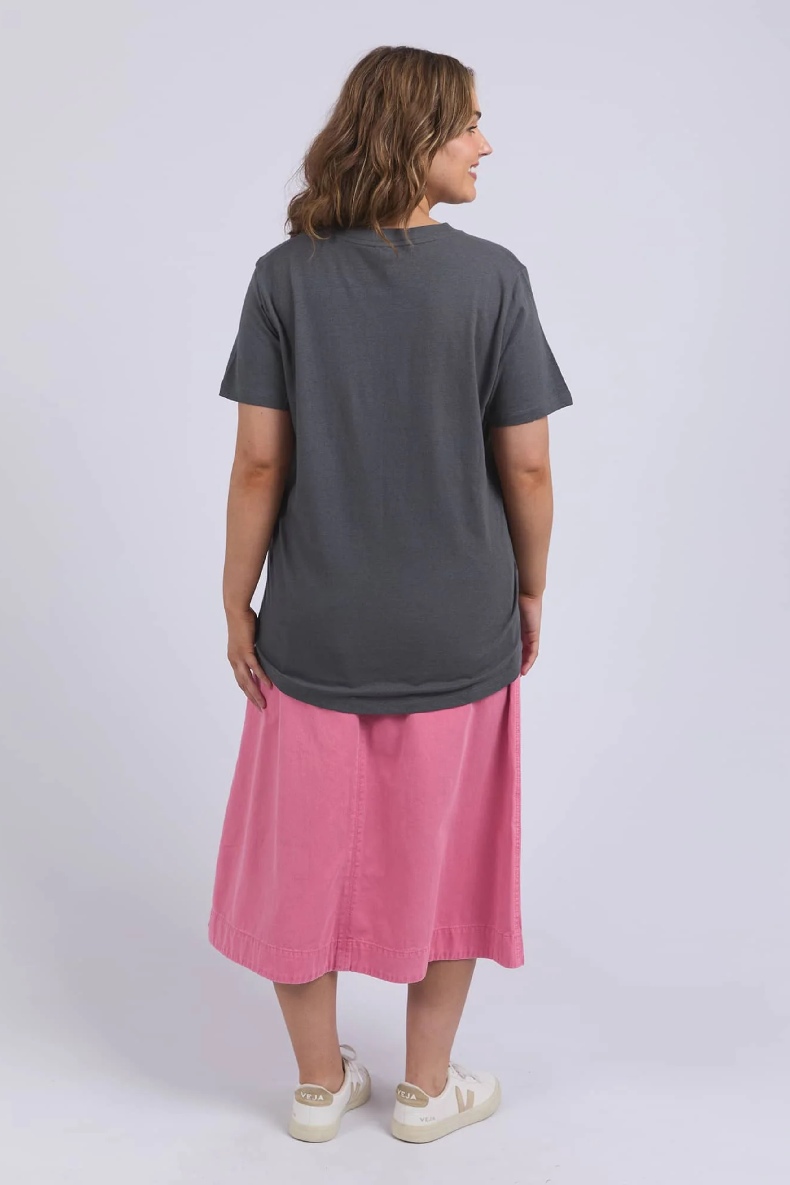 Elm Fiore Tee - Charcoal