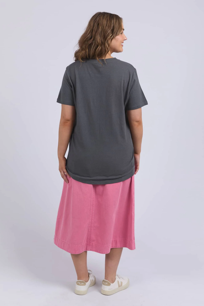 Elm Fiore Tee - Charcoal