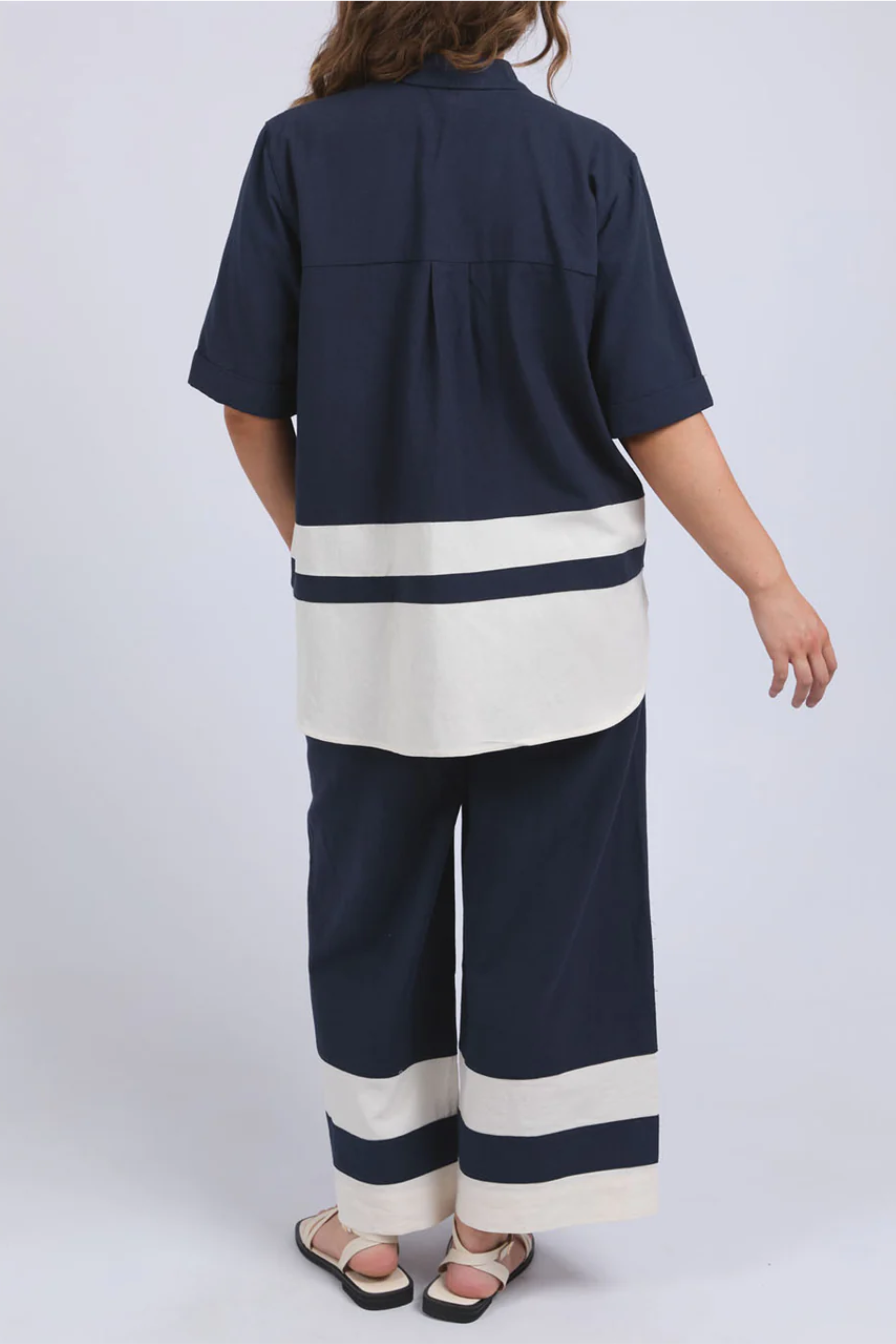 Elm Scarlet Shirt - Navy Stripe