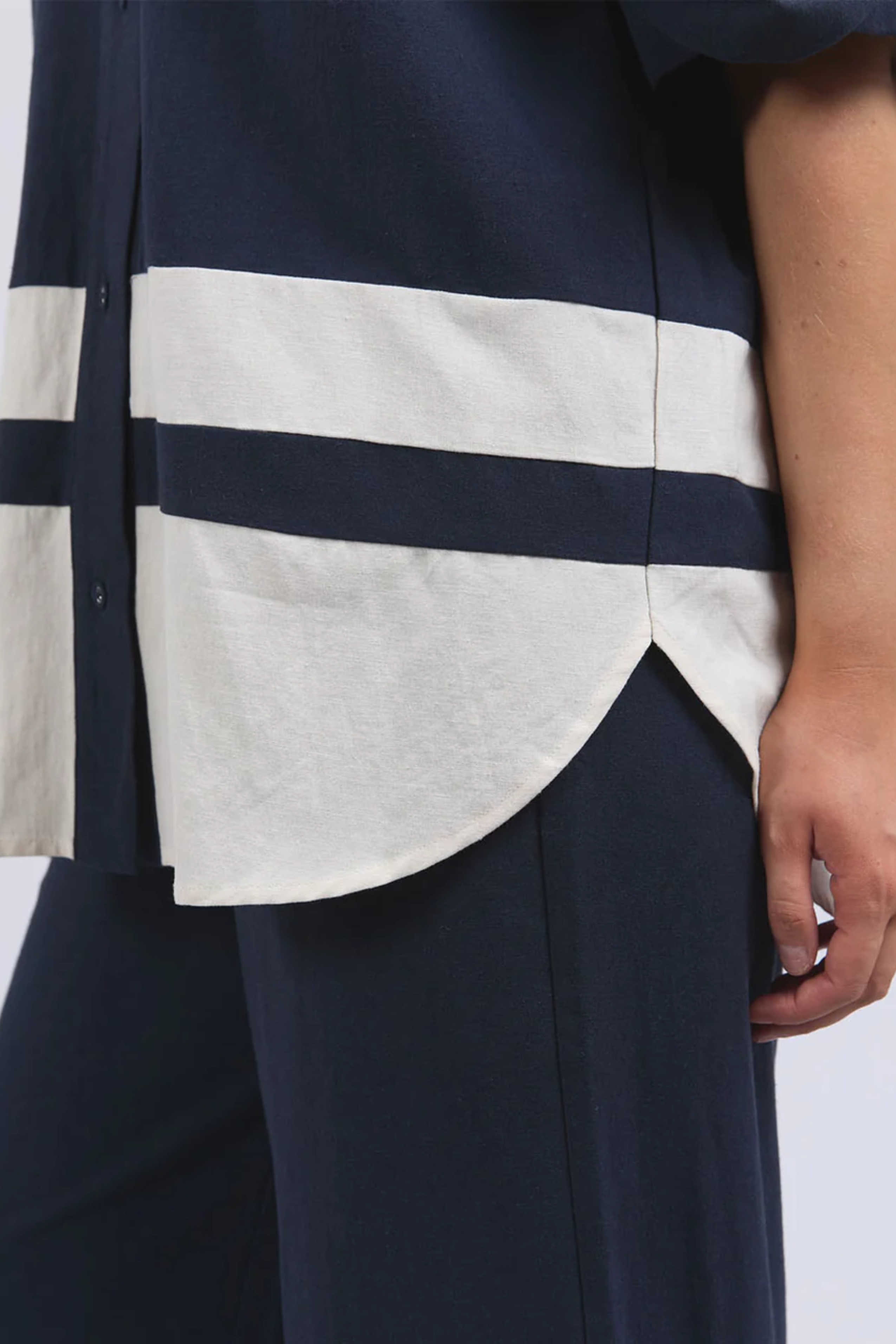 Elm Scarlet Shirt - Navy Stripe