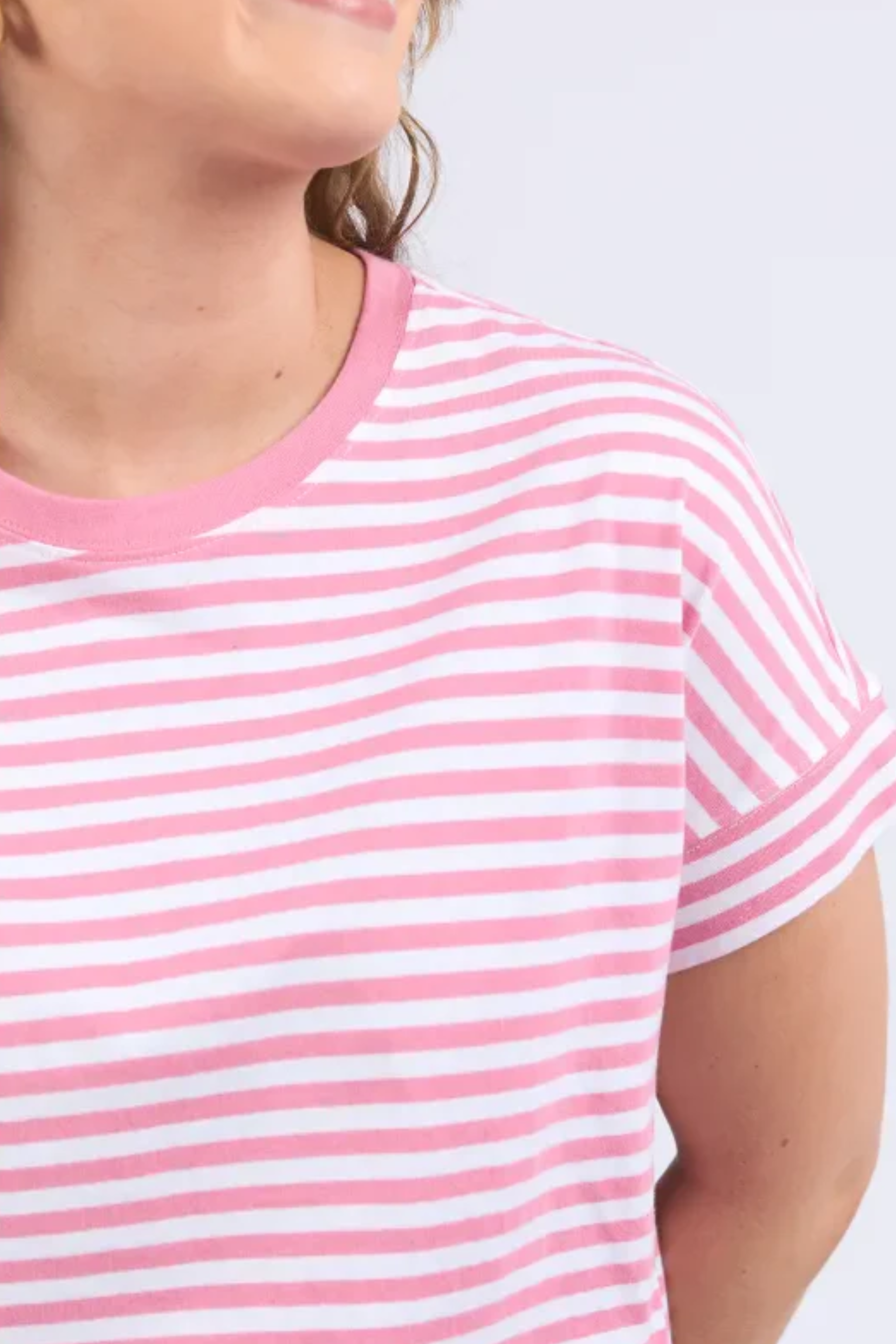 Elm Yara Stripe S/S Tee - Rose