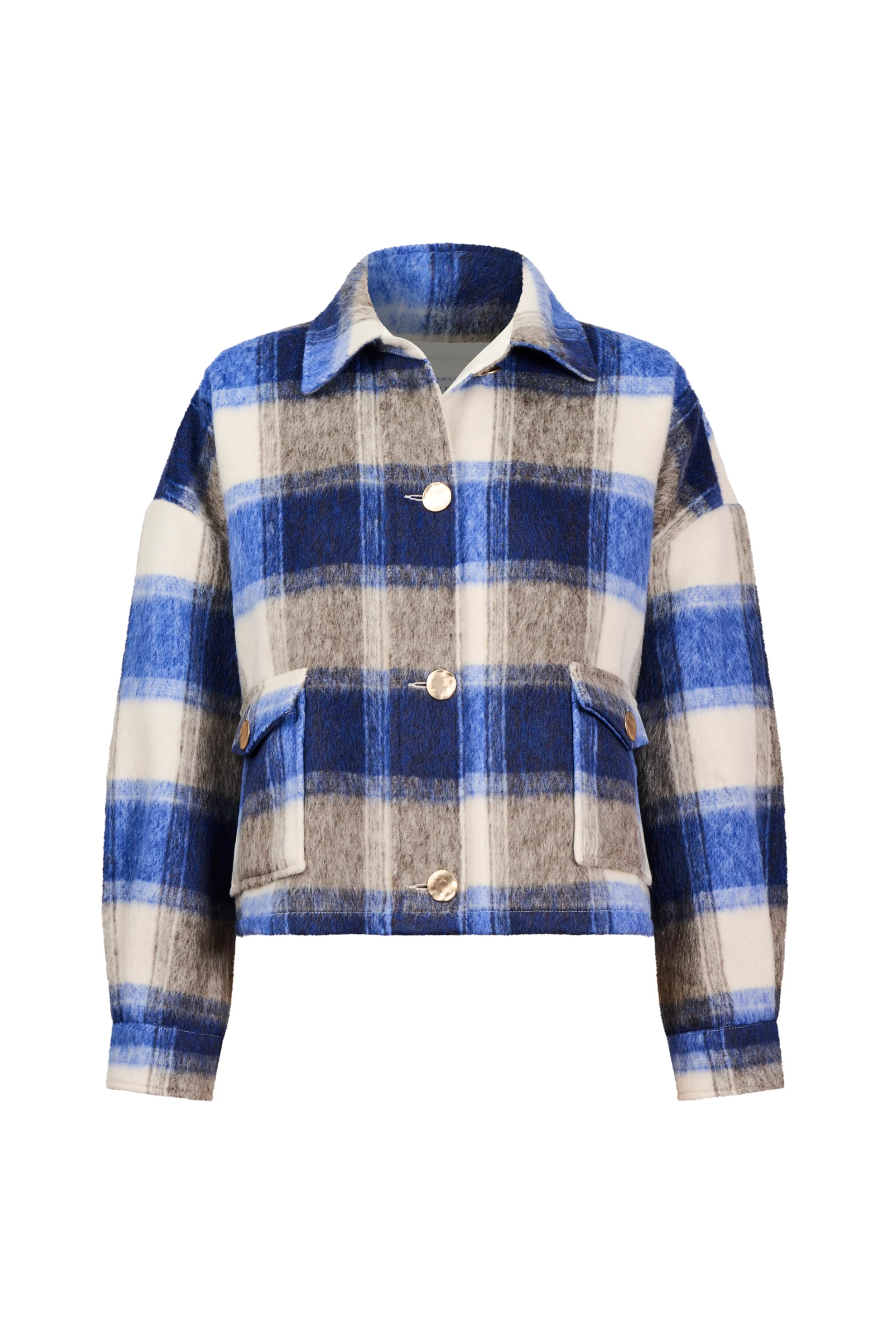 Fargo Cropped Jacket - Blue