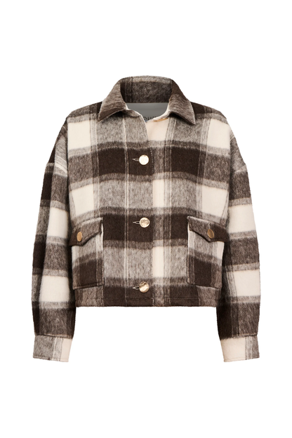 Fargo Cropped Jacket - Brown