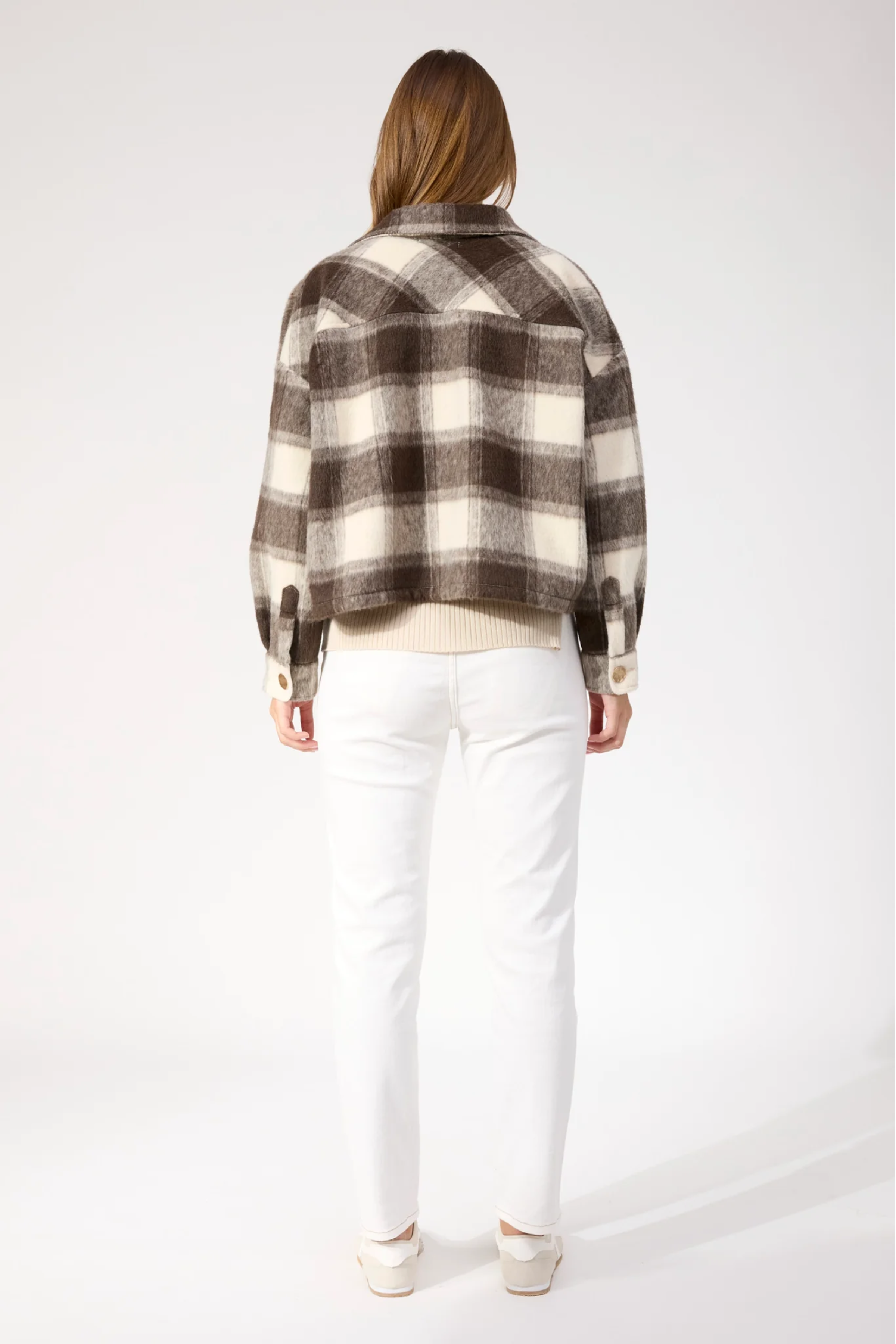 Fargo Cropped Jacket - Brown