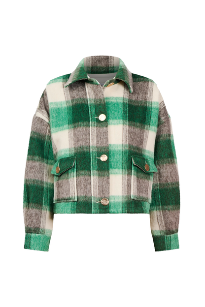 Fargo Cropped Jacket - Green