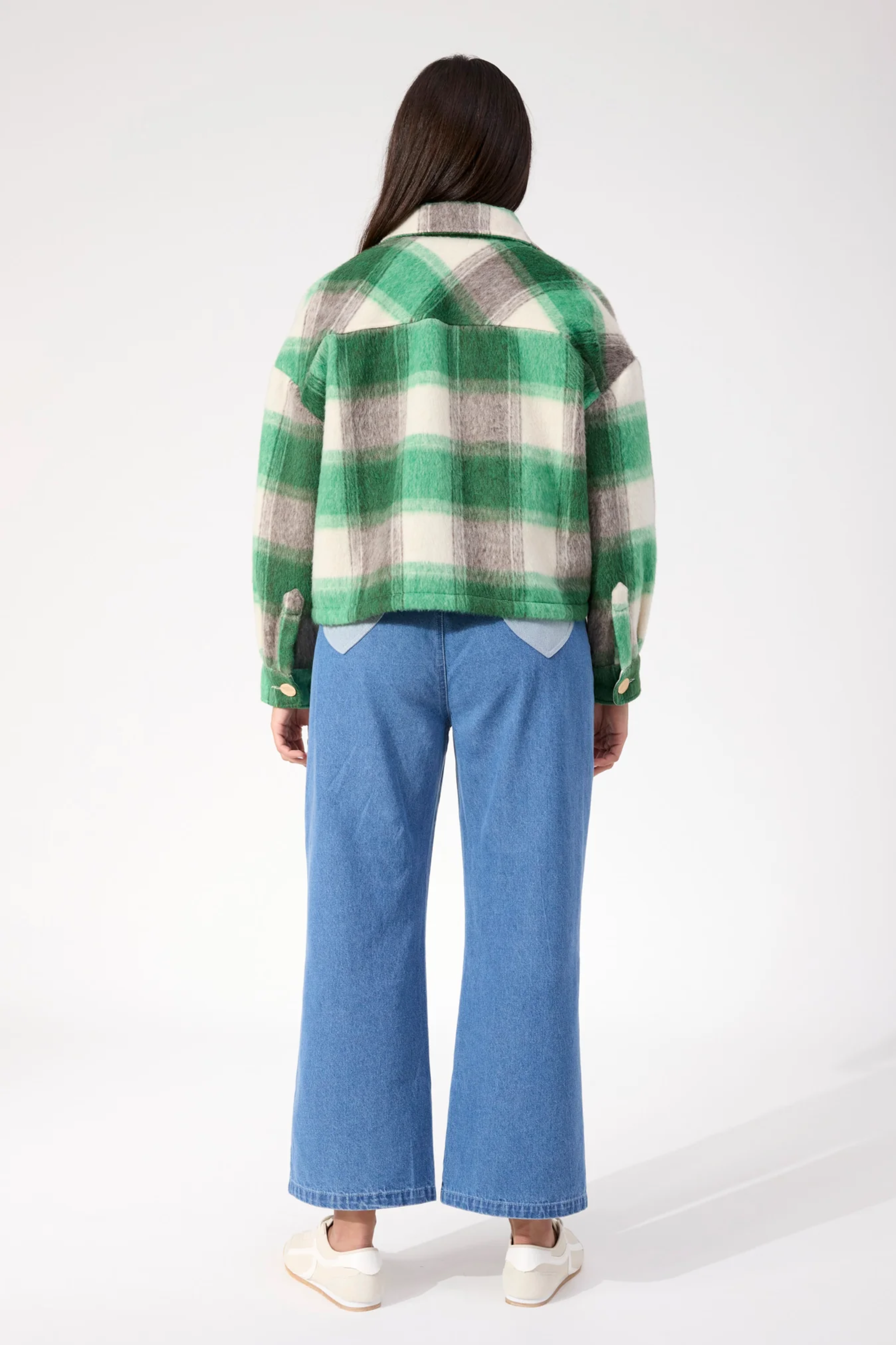 Fargo Cropped Jacket - Green