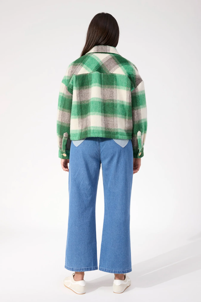 Fargo Cropped Jacket - Green
