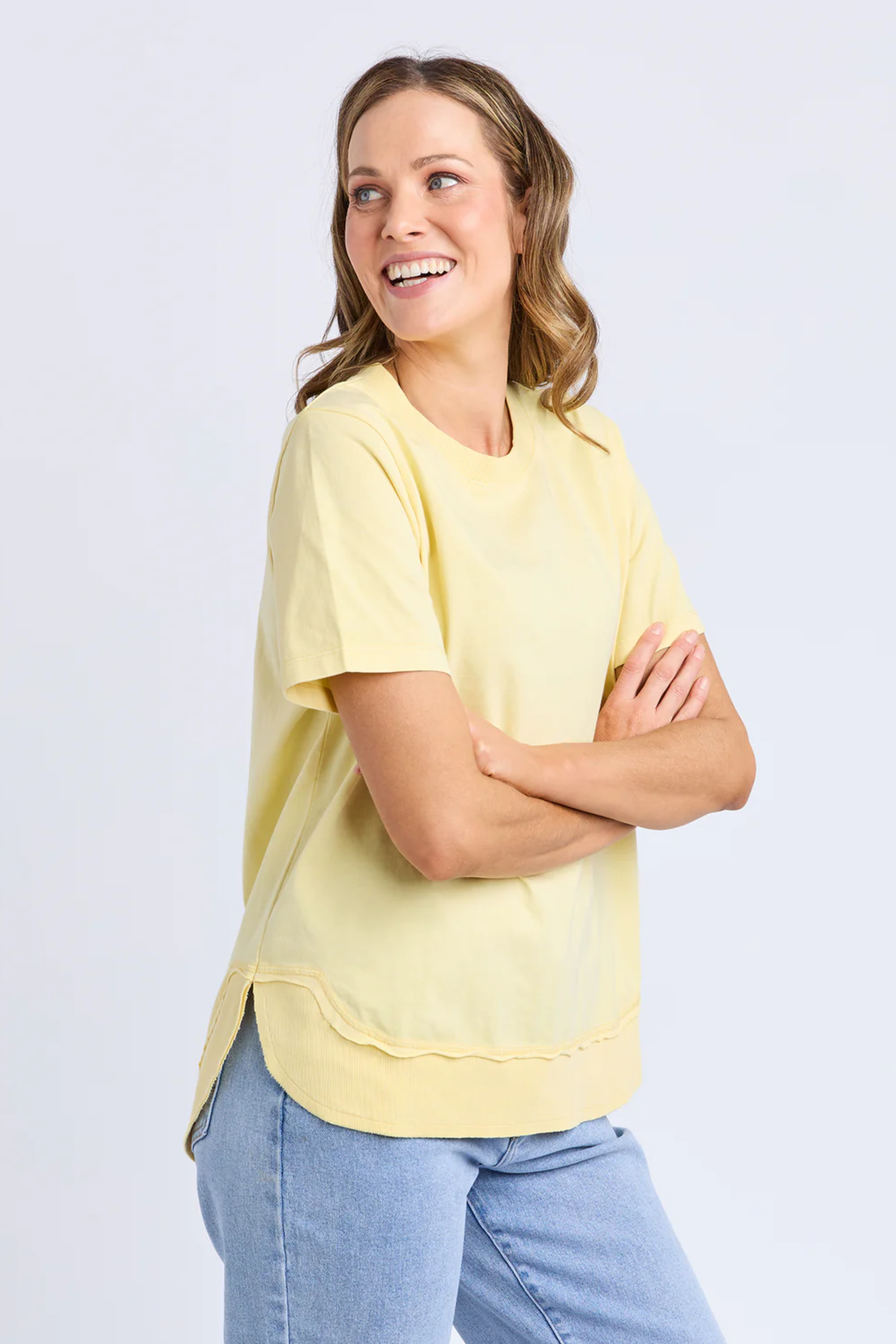 Farrah S/S Tee _ Lemon
