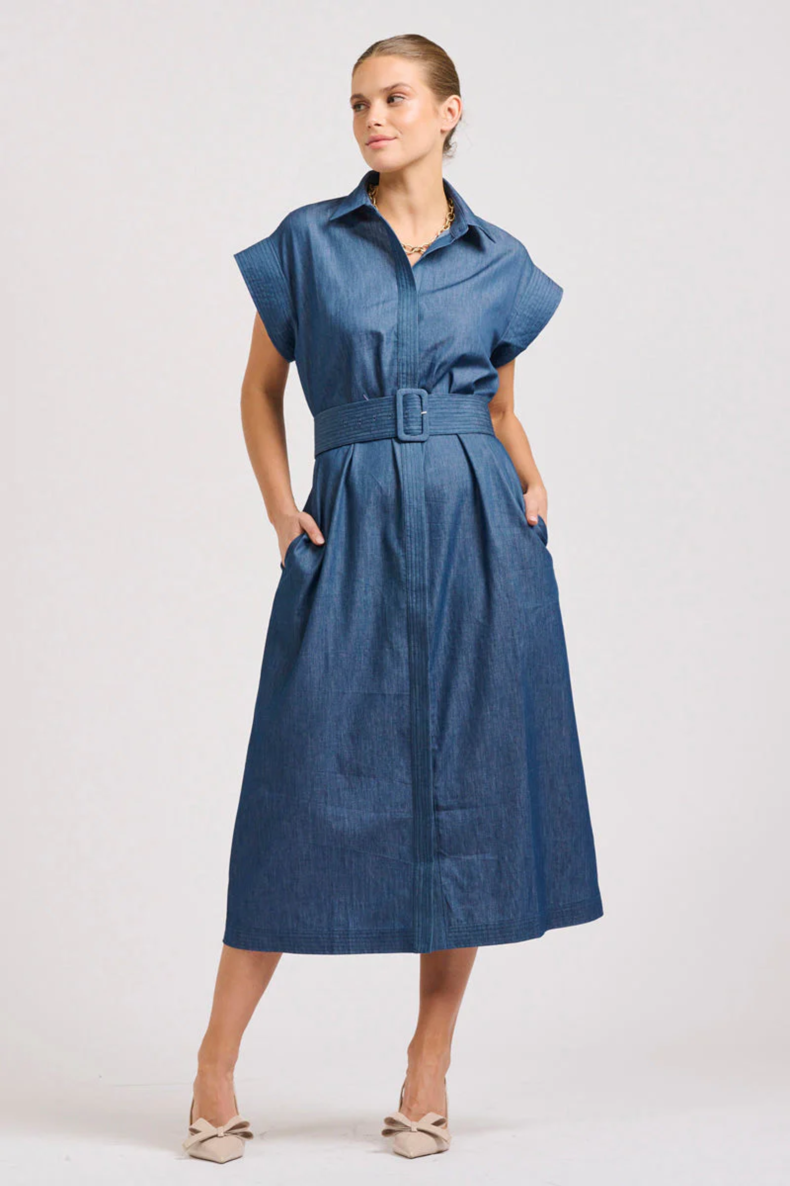 Fifi Shirt Dress - Chambray