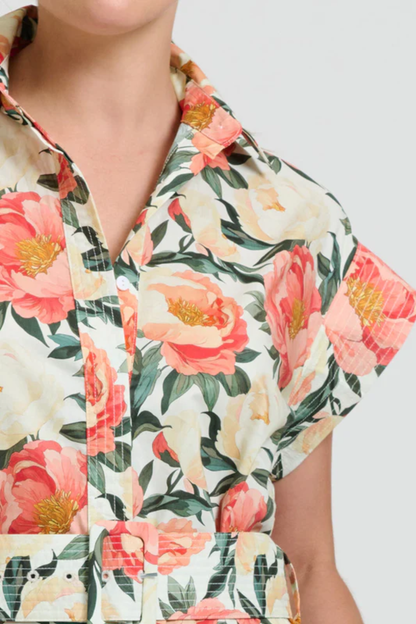 Fifi Shirt Dress - Peony