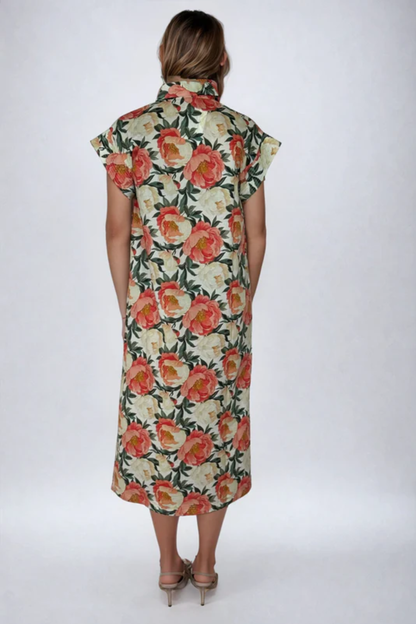 Fifi Shirt Dress - Peony