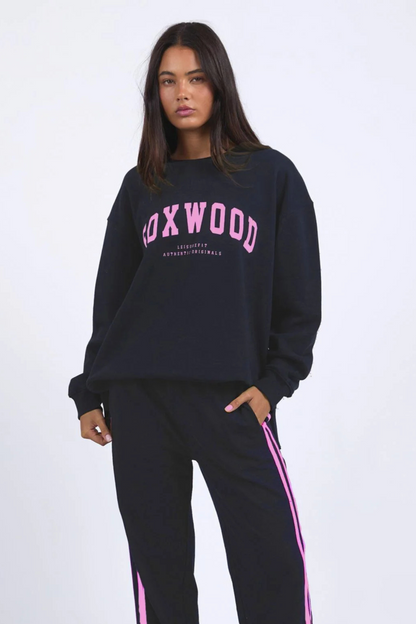 Foxwood Interval Crew - Navy/Neon Pink