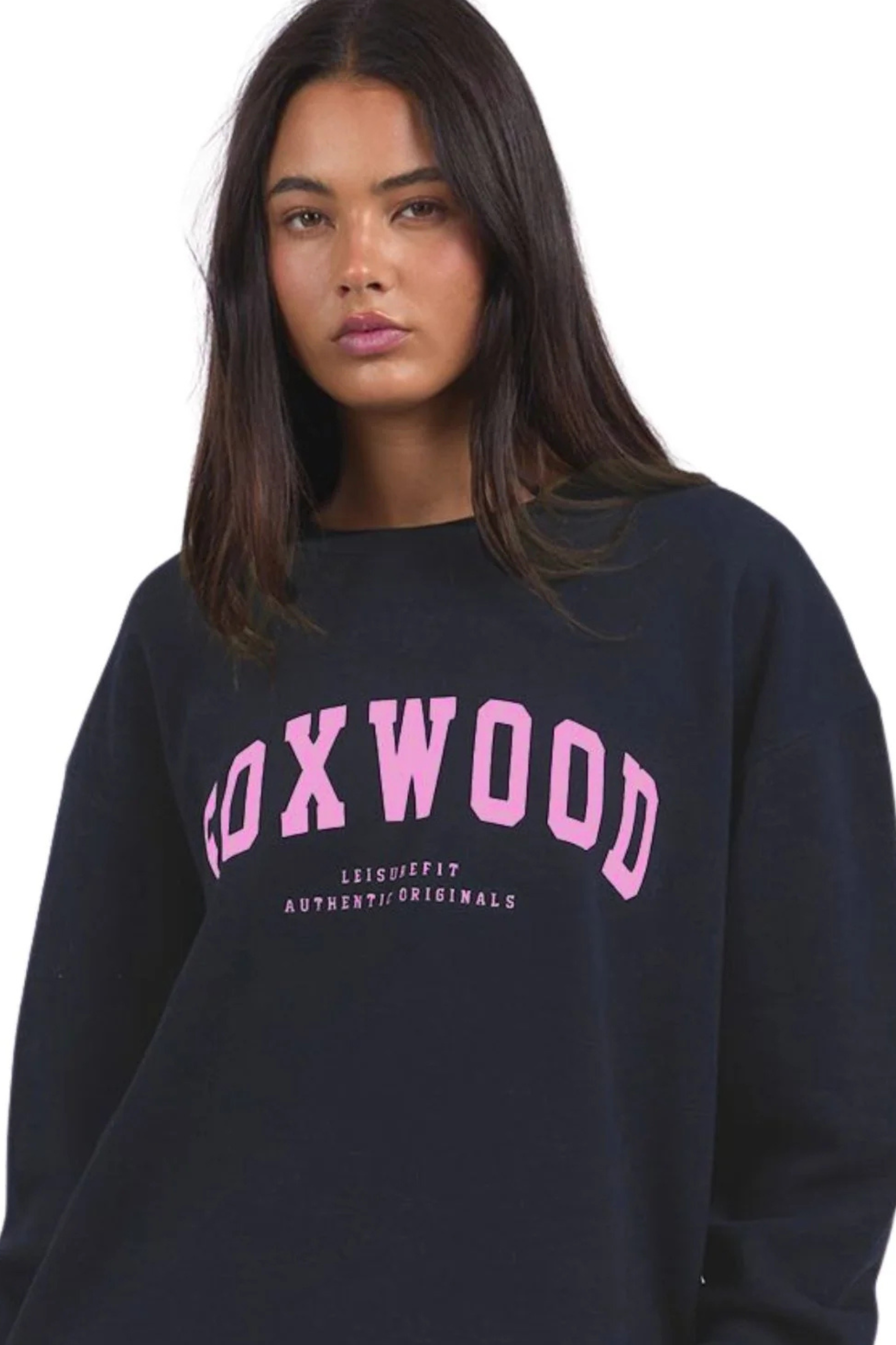 Foxwood Interval Crew - Navy/Neon Pink