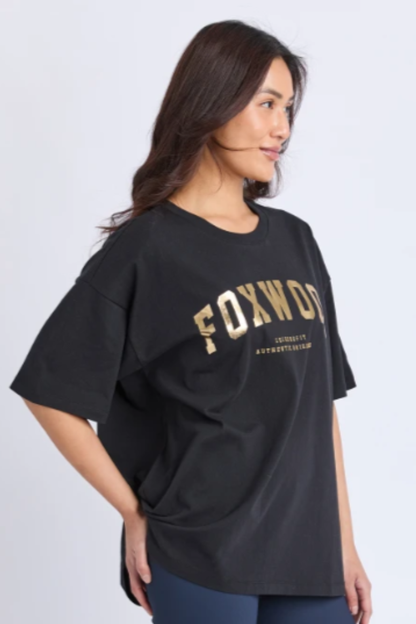 Foxwood Interval Tee - Black/Gold
