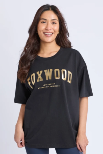 Foxwood Interval Tee - Black/Gold