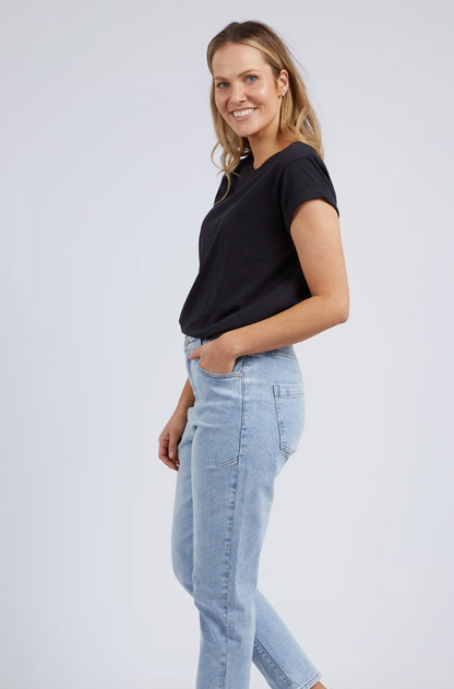 Foxwood Manly Vee Tee - Black