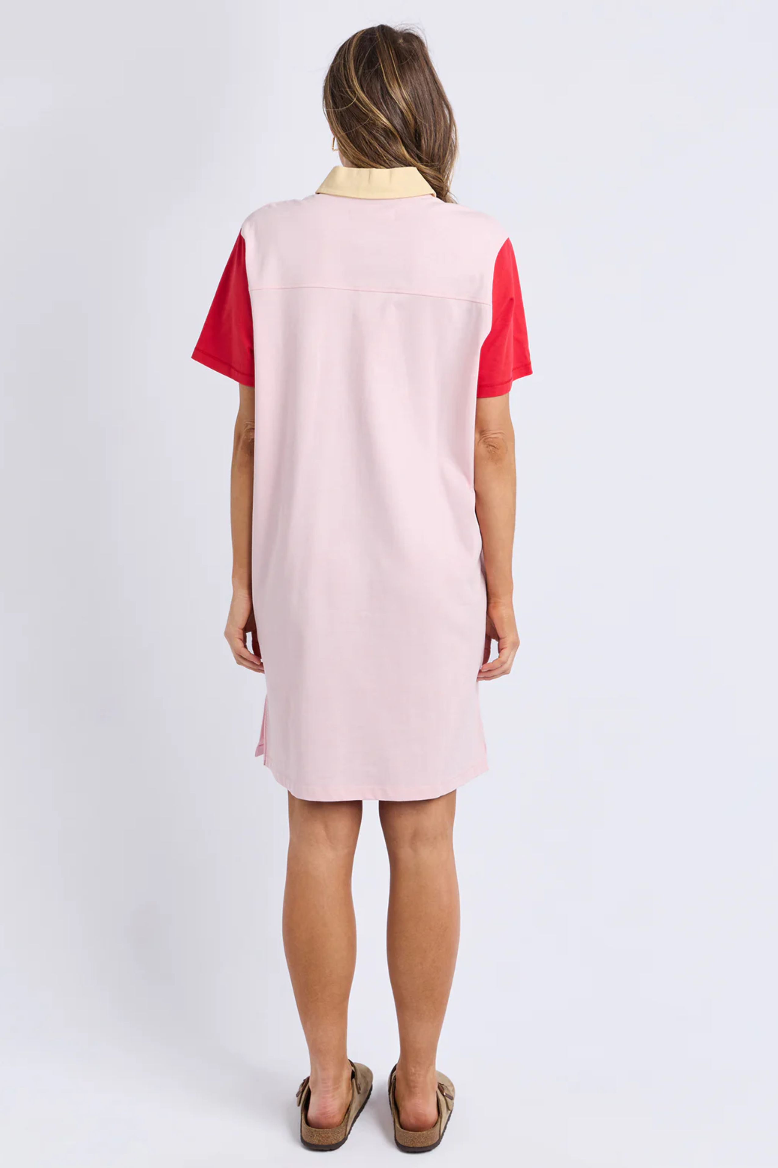 Foxwood Mixed Rugby Dress - Pale Pink
