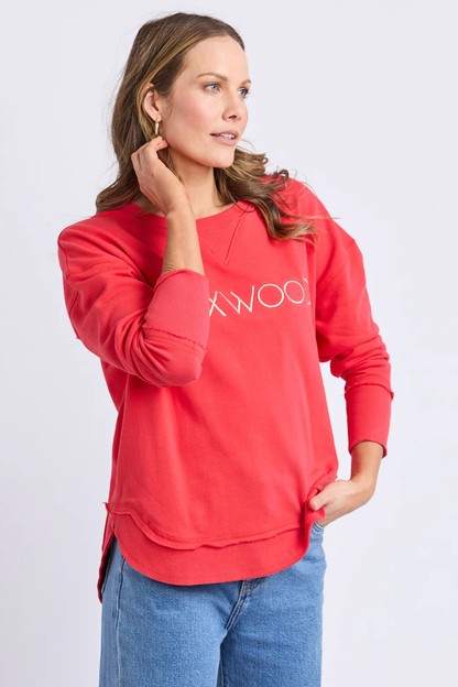 Foxwood Simplified Metallic Crew - Red