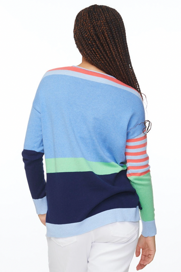 Fun Stripe Jumper - Sky