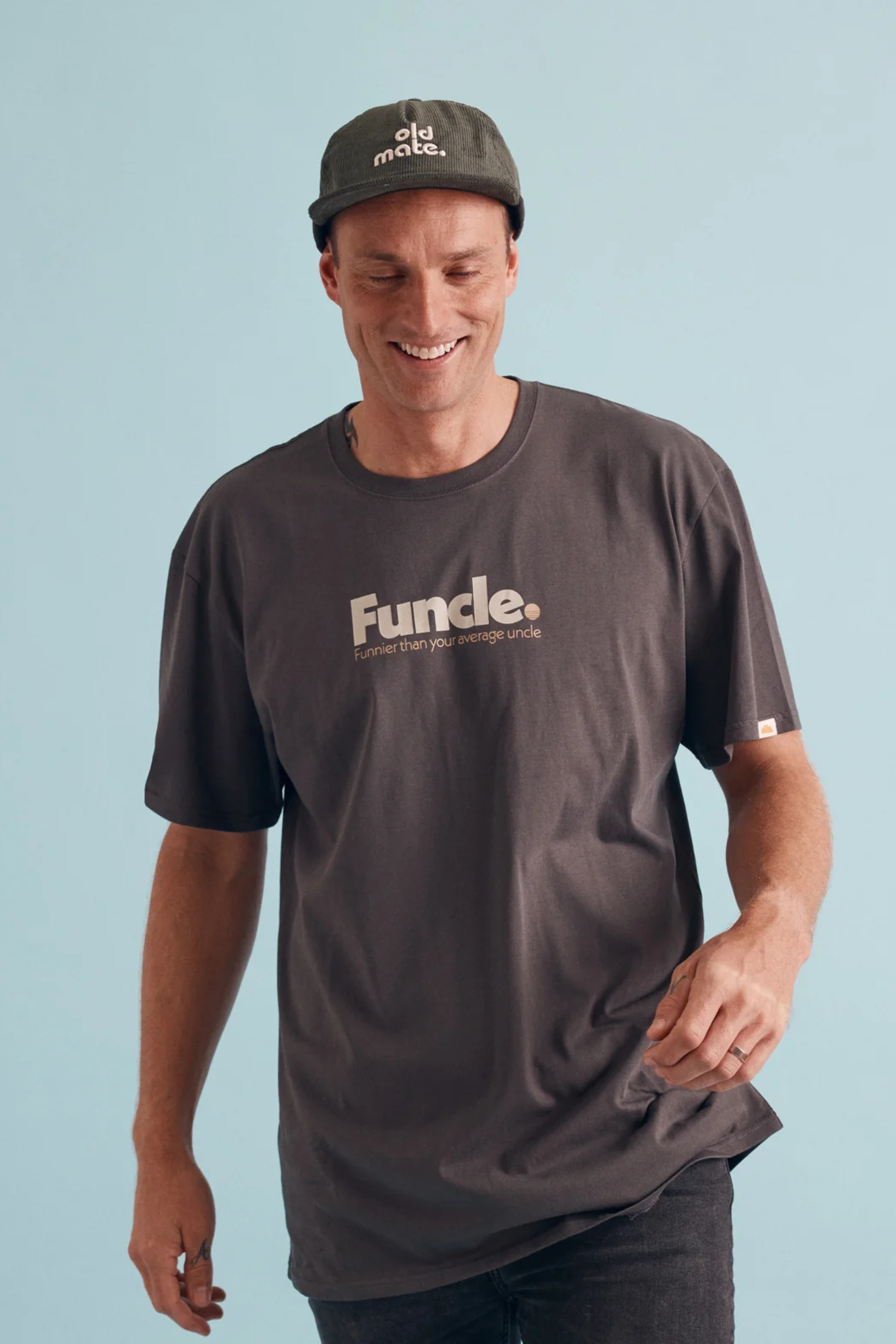 Funcle Mens Tee - Washed Black