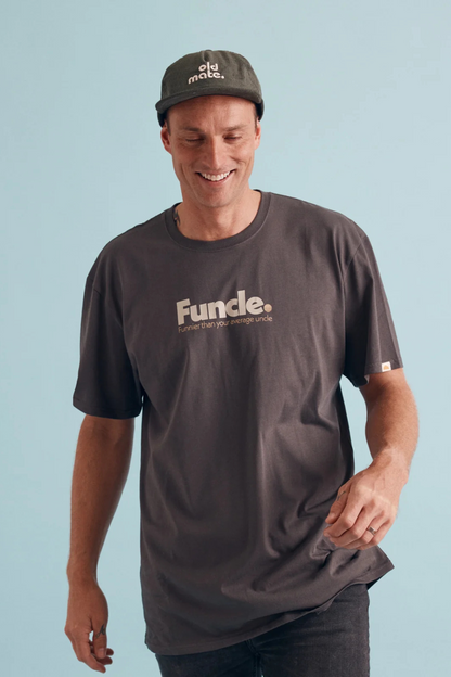 Funcle Mens Tee - Washed Black
