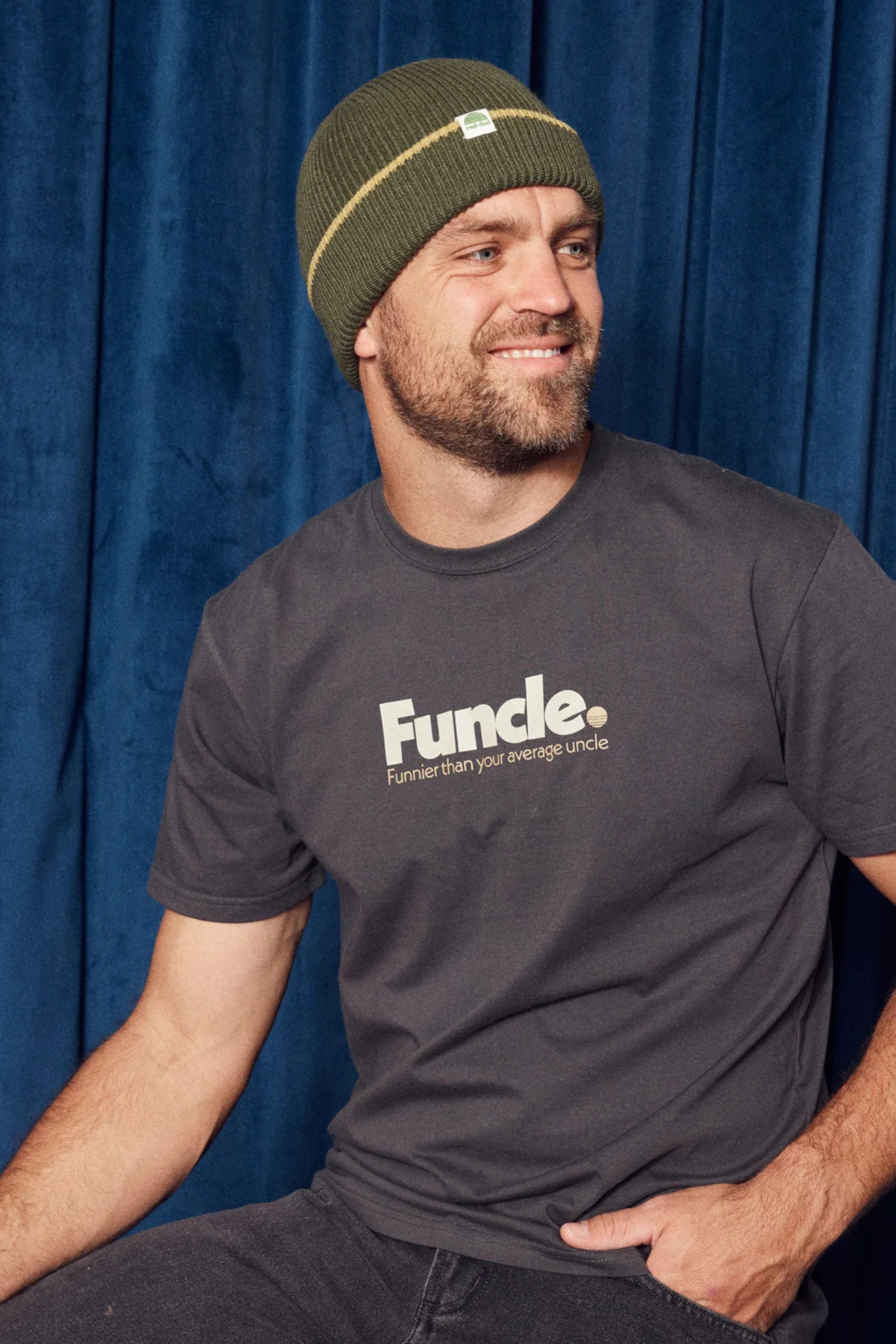 Funcle Mens Tee - Washed Black
