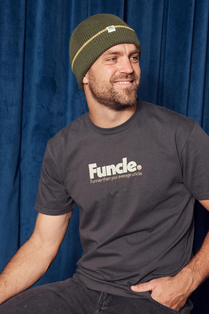 Funcle Mens Tee - Washed Black