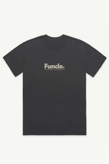 Funcle Mens Tee - Washed Black