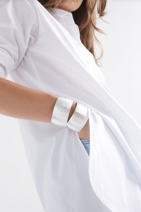 Gild Cuff Bangle - Silver