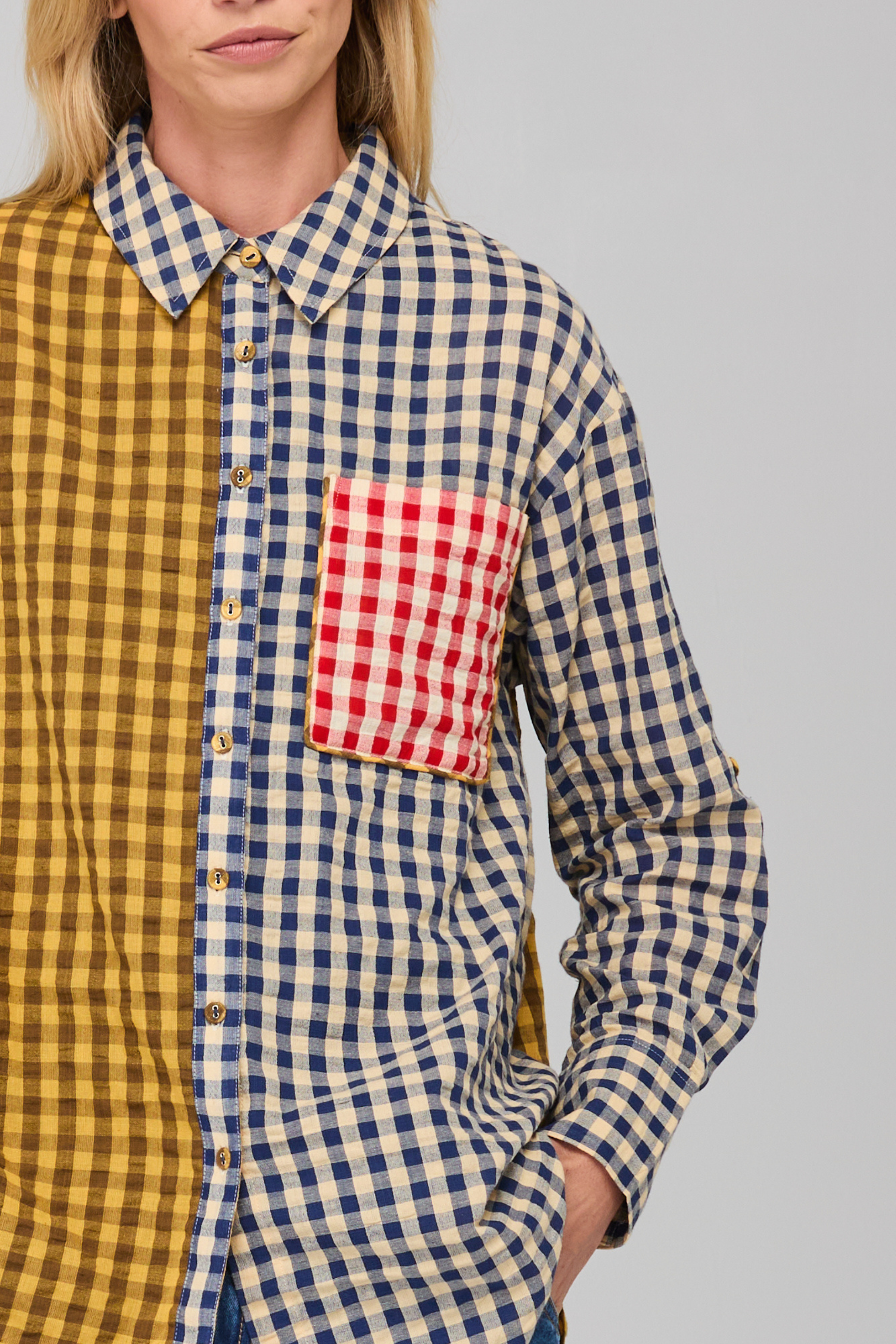 Gillie Shirt - Navy Spliced
