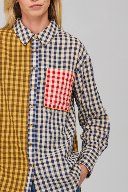 Gillie Shirt - Navy Spliced