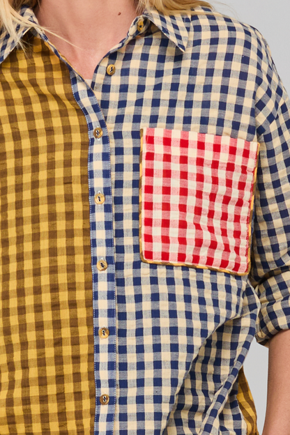 Gillie Shirt - Navy Spliced
