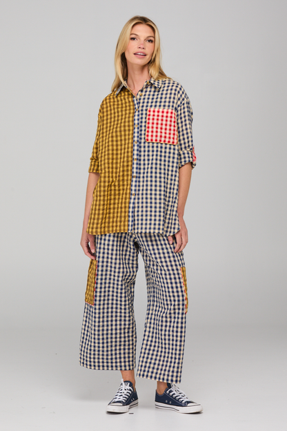 Gillie Shirt - Navy Spliced