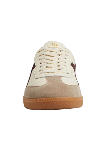 Goodsole 2001 Crossroads Sneaker - Ivory/Coffee Leather