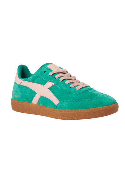 Goodsole 2001 Crossroads Sneaker - Pine/Pink Suede