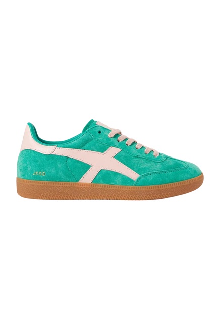 Goodsole 2001 Crossroads Sneaker - Pine/Pink Suede