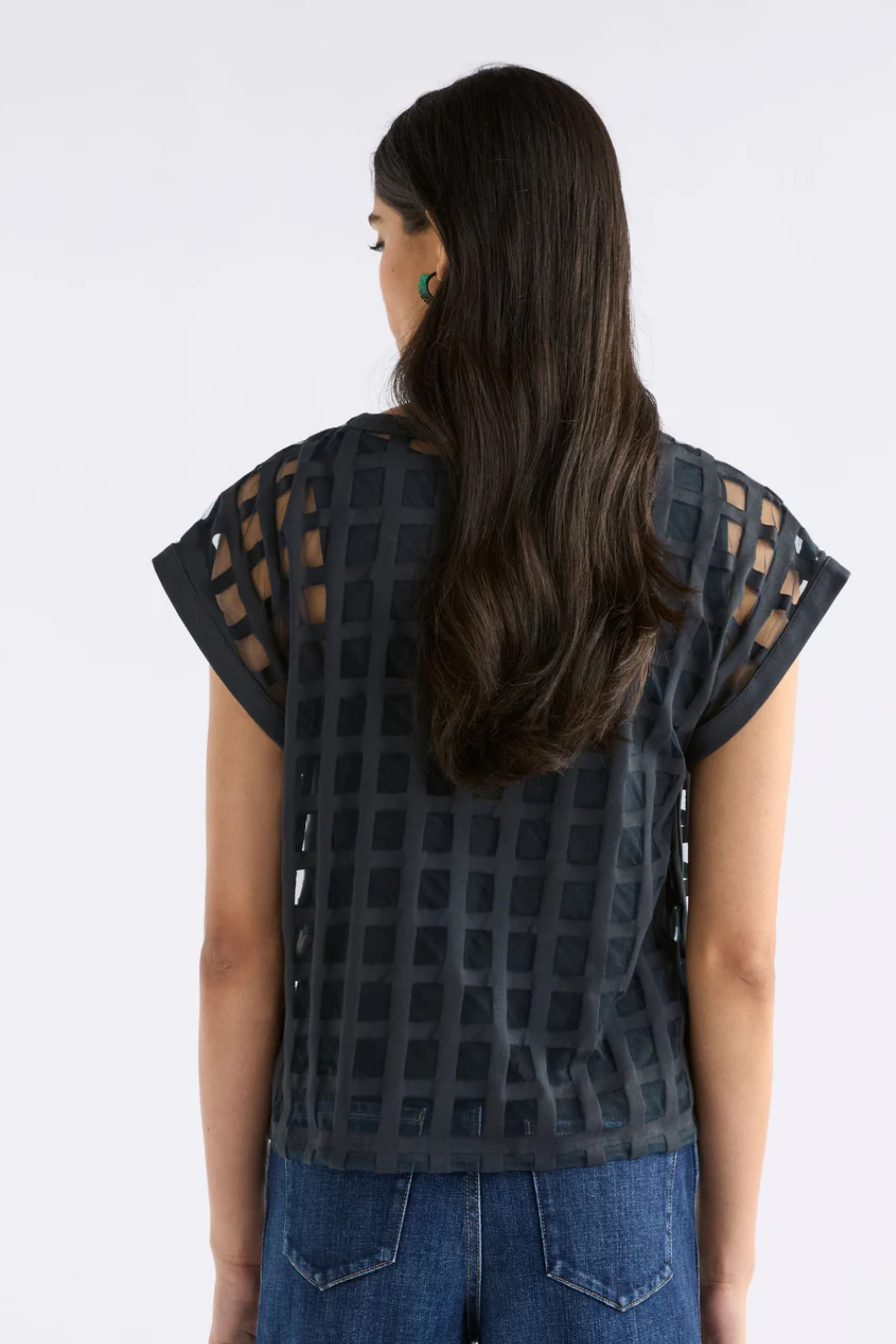 Grid Burnout Top - Space Blue