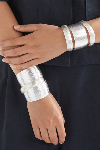 Gild Cuff Bangle - Silver