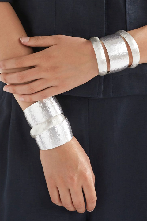 Gild Cuff Bangle - Silver